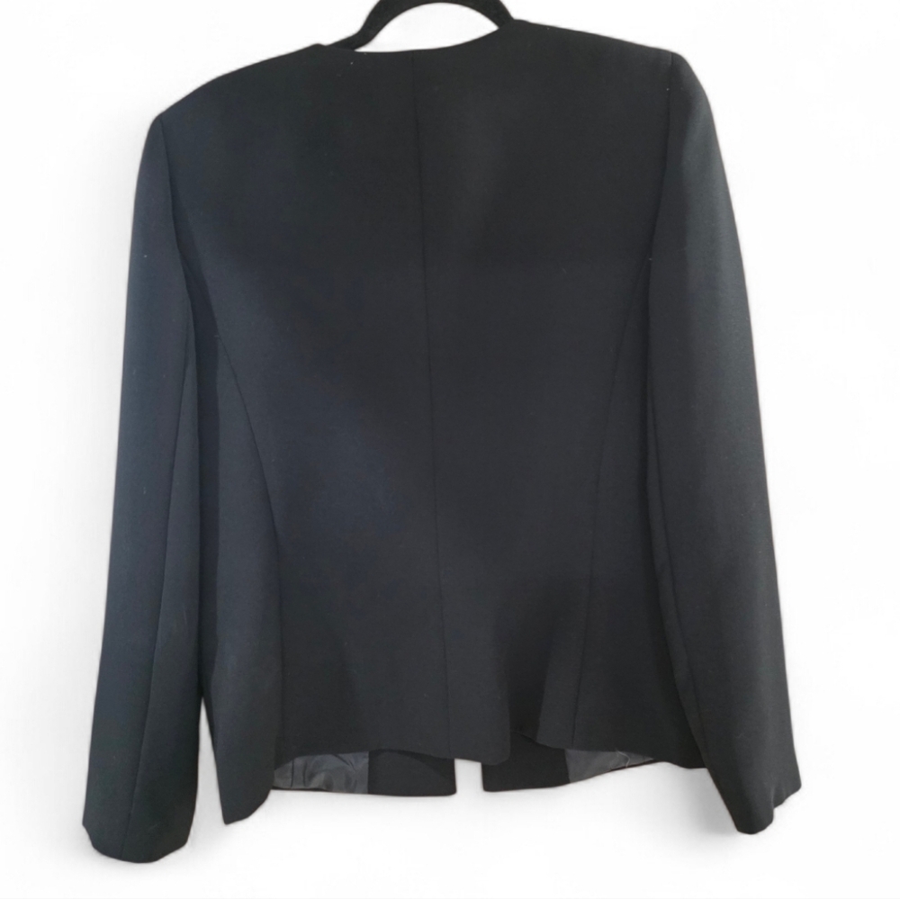Tahari Luxe Black Blazer Jacket With Beads Size 12 - Picture 7 of 16